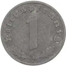 Монета 1 рейхспфенниг 1941 года A Германия (реверс)