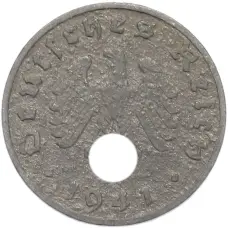 Монета 1 рейхспфенниг 1941 года A Германия (аверс)