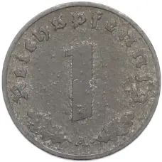 Монета 1 рейхспфенниг 1941 года A Германия (реверс)