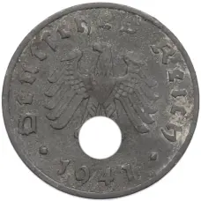 Монета 1 рейхспфенниг 1941 года A Германия (аверс)
