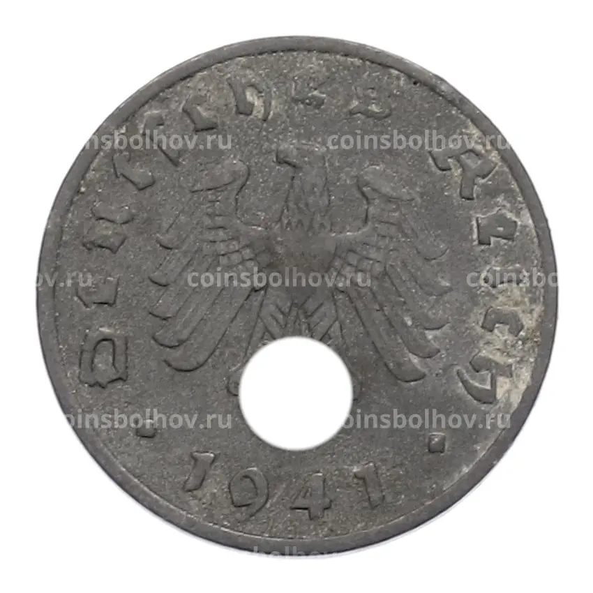 Монета 1 рейхспфенниг 1941 года A Германия