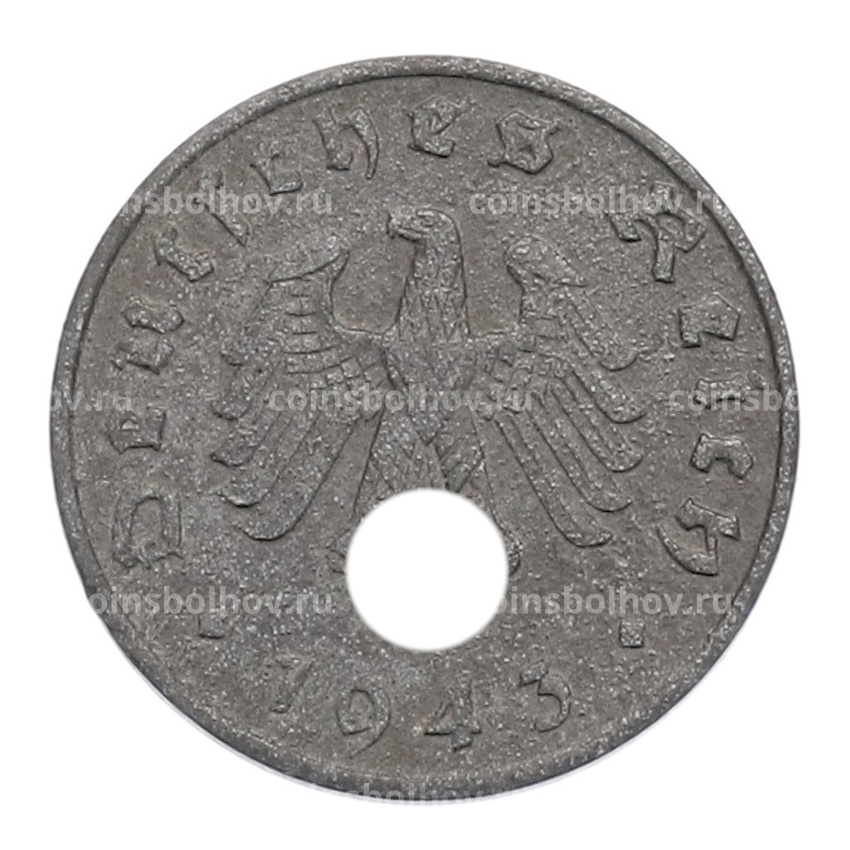 Монета 1 рейхспфенниг 1943 года A Германия