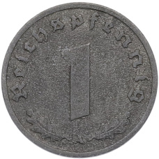 Монета 1 рейхспфенниг 1944 года A Германия (реверс)