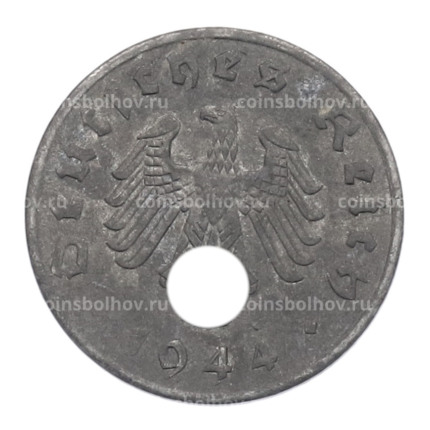 Монета 1 рейхспфенниг 1944 года A Германия