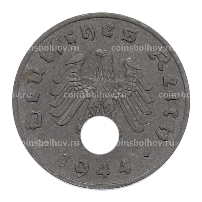 Монета 1 рейхспфенниг 1944 года A Германия