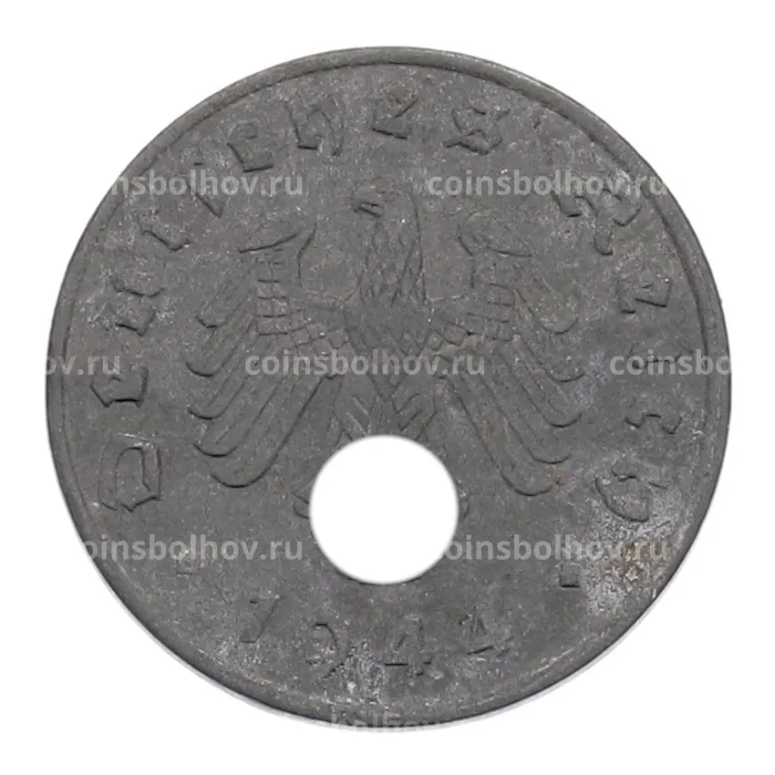 Монета 1 рейхспфенниг 1944 года A Германия