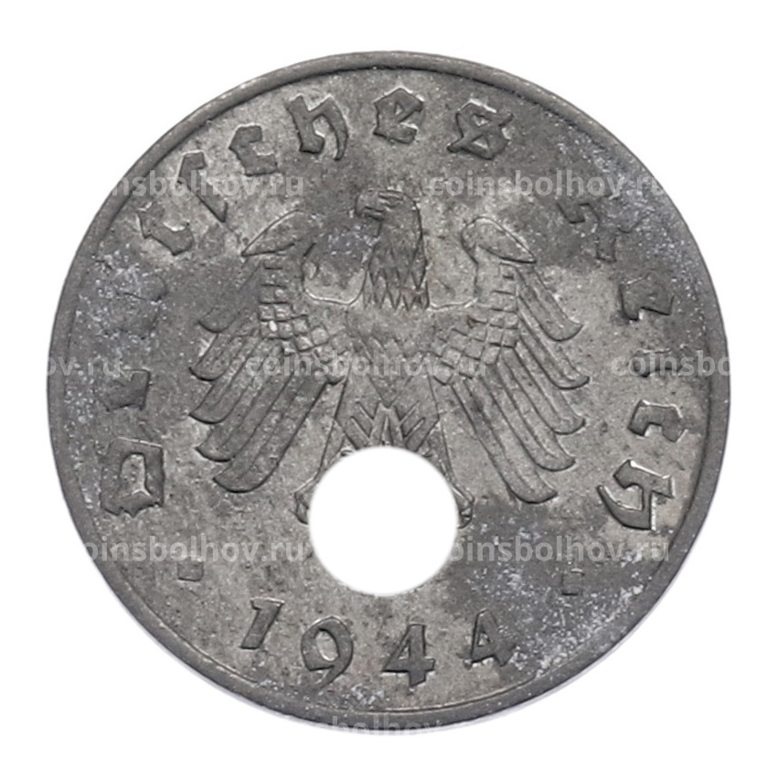 Монета 1 рейхспфенниг 1944 года A Германия