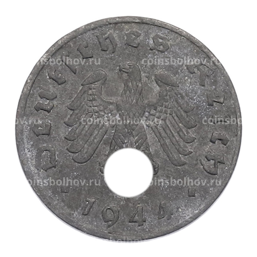 Монета 1 рейхспфенниг 1944 года A Германия