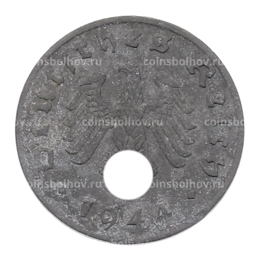 Монета 1 рейхспфенниг 1944 года A Германия