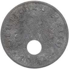 Монета 1 рейхспфенниг 1944 года A Германия (аверс)