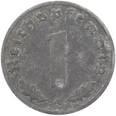 Монета 1 рейхспфенниг 1944 года A Германия (реверс)