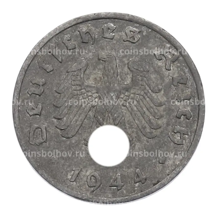 Монета 1 рейхспфенниг 1944 года A Германия