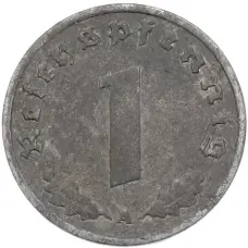 Монета 1 рейхспфенниг 1944 года A Германия (реверс)