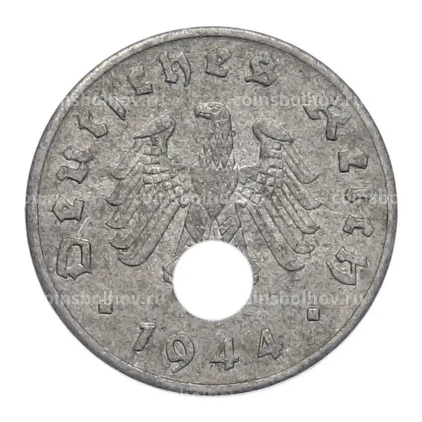 Монета 1 рейхспфенниг 1944 года A Германия