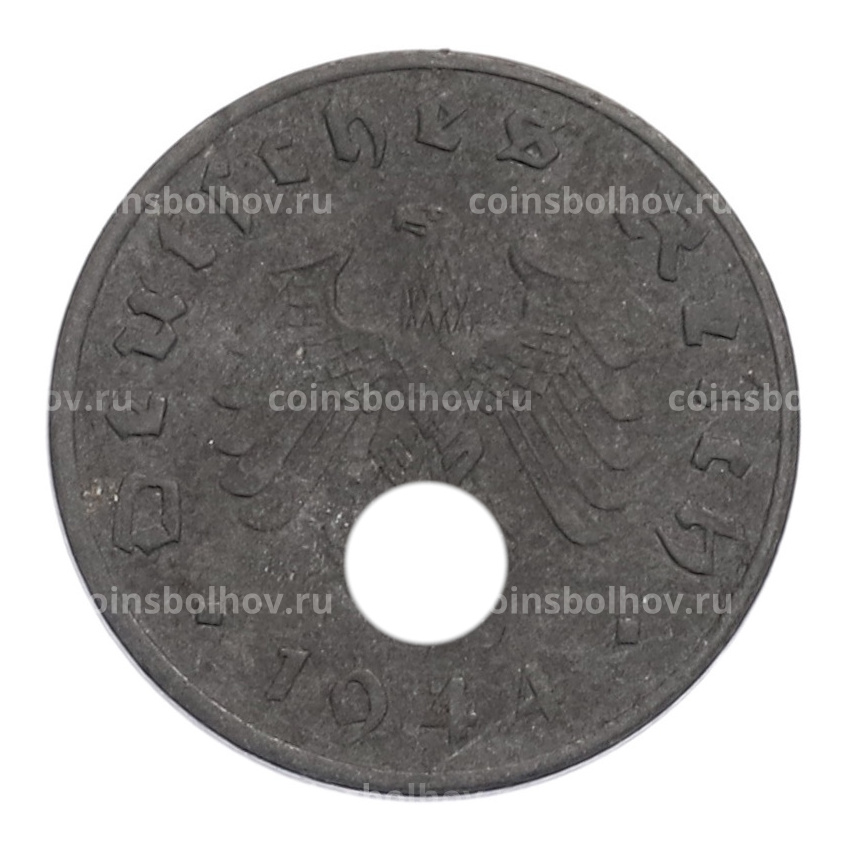 Монета 1 рейхспфенниг 1944 года A Германия