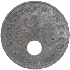 Монета 1 рейхспфенниг 1944 года A Германия (аверс)