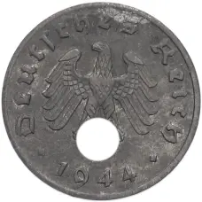 Монета 1 рейхспфенниг 1944 года A Германия (аверс)