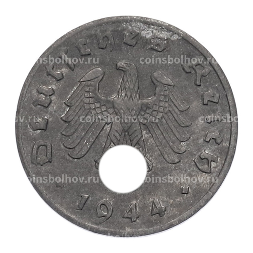 Монета 1 рейхспфенниг 1944 года A Германия