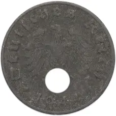 Монета 1 рейхспфенниг 1944 года A Германия (аверс)