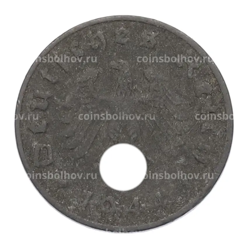 Монета 1 рейхспфенниг 1944 года A Германия