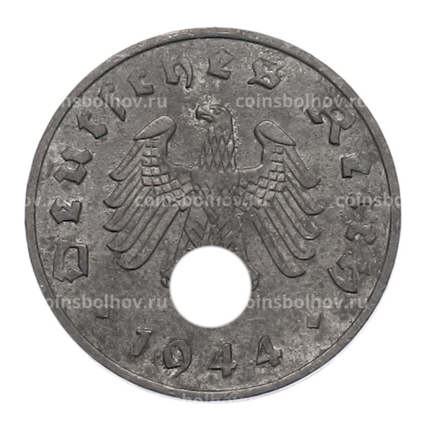 Монета 1 рейхспфенниг 1944 года A Германия