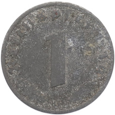 Монета 1 рейхспфенниг 1940 года G Германия (реверс)
