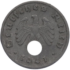 Монета 1 рейхспфенниг 1941 года G Германия (аверс)