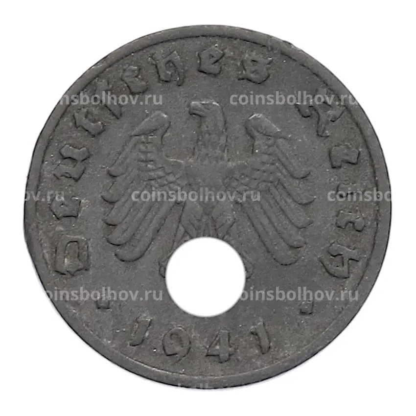 Монета 1 рейхспфенниг 1941 года G Германия