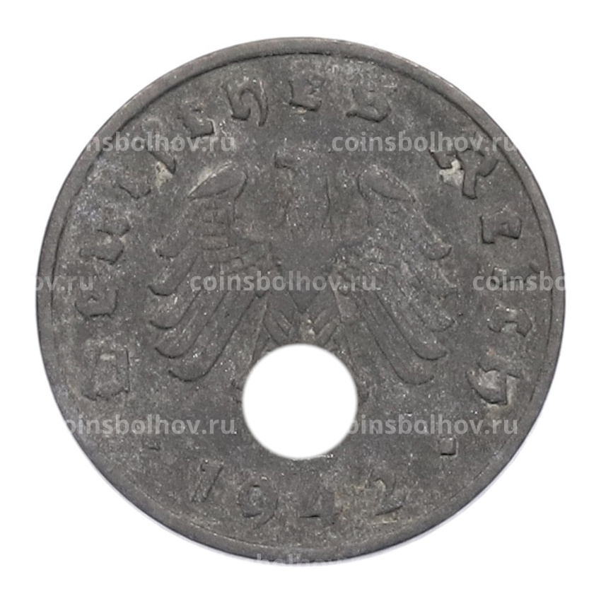 Монета 1 рейхспфенниг 1942 года A Германия