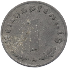 Монета 1 рейхспфенниг 1942 года A Германия (реверс)