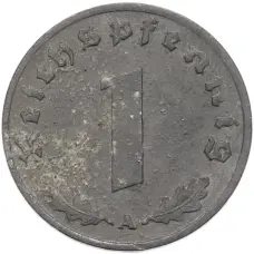 Монета 1 рейхспфенниг 1942 года A Германия (реверс)