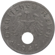 Монета 1 рейхспфенниг 1942 года J Германия (аверс)