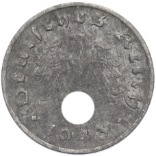 Монета 1 рейхспфенниг 1943 года D Германия (аверс)