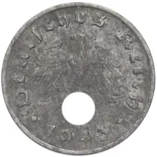 Монета 1 рейхспфенниг 1943 года D Германия (аверс)