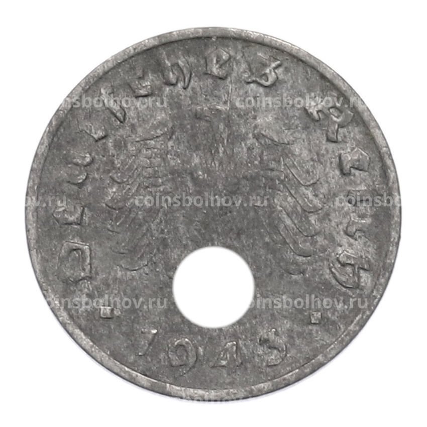 Монета 1 рейхспфенниг 1943 года D Германия