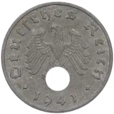 Монета 1 рейхспфенниг 1941 года A Германия (аверс)