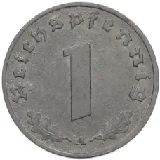 Монета 1 рейхспфенниг 1941 года A Германия (реверс)
