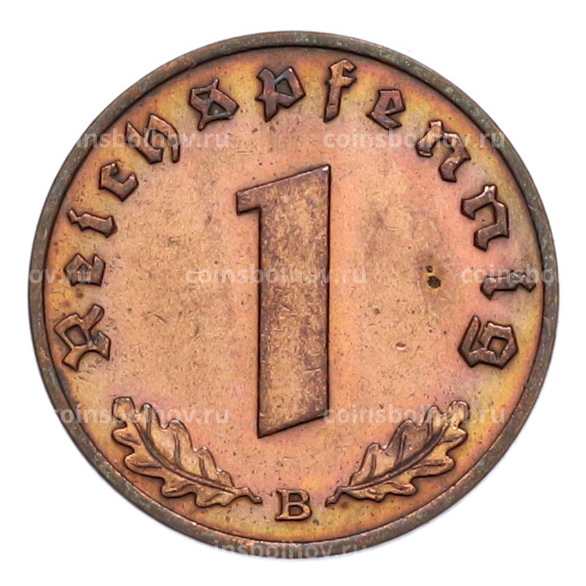 Монета 1 рейхспфенниг 1939 года B Германия (вид 2)
