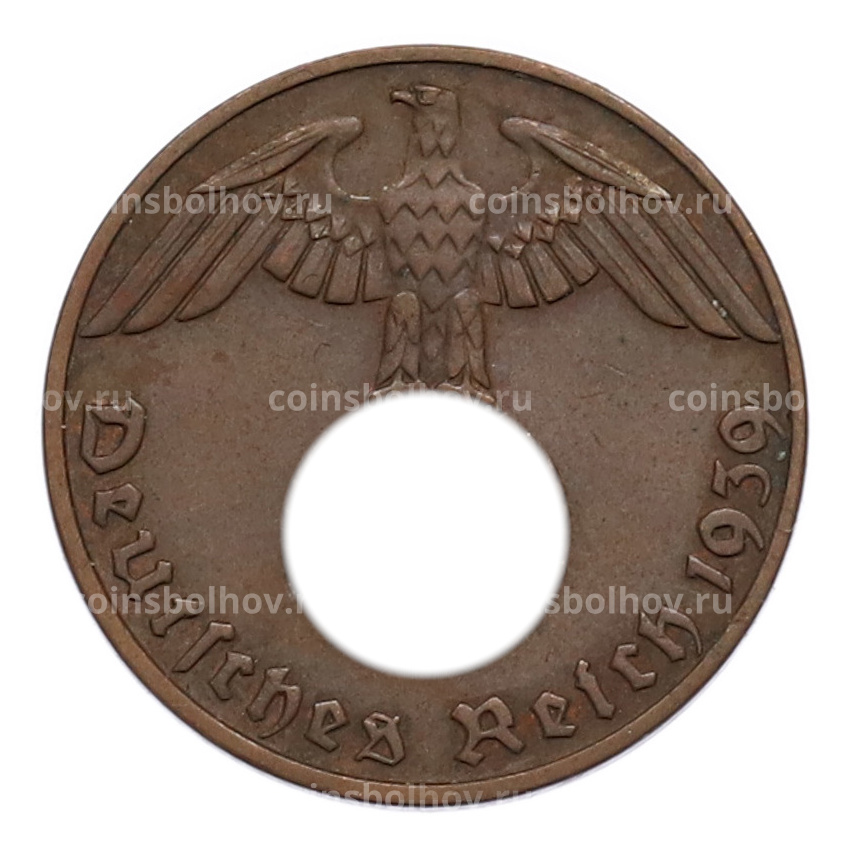 Монета 1 рейхспфенниг 1939 года B Германия