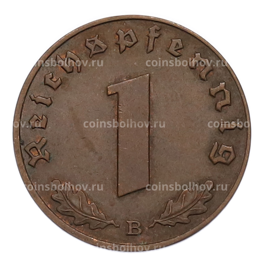 Монета 1 рейхспфенниг 1939 года B Германия (вид 2)