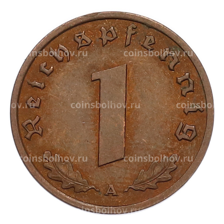 Монета 1 рейхспфенниг 1938 года A Германия (вид 2)