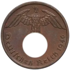 Монета 1 рейхспфенниг 1940 года A Германия (аверс)