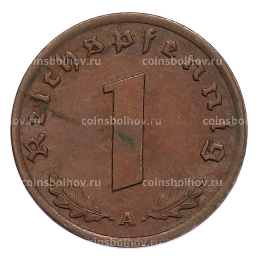 Монета 1 рейхспфенниг 1939 года A Германия (вид 2)