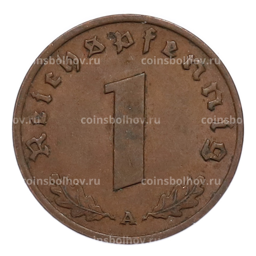Монета 1 рейхспфенниг 1937 года A Германия (вид 2)