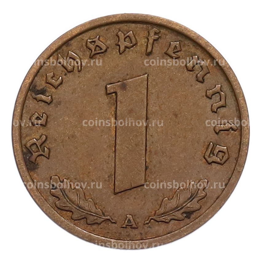 Монета 1 рейхспфенниг 1939 года A Германия (вид 2)