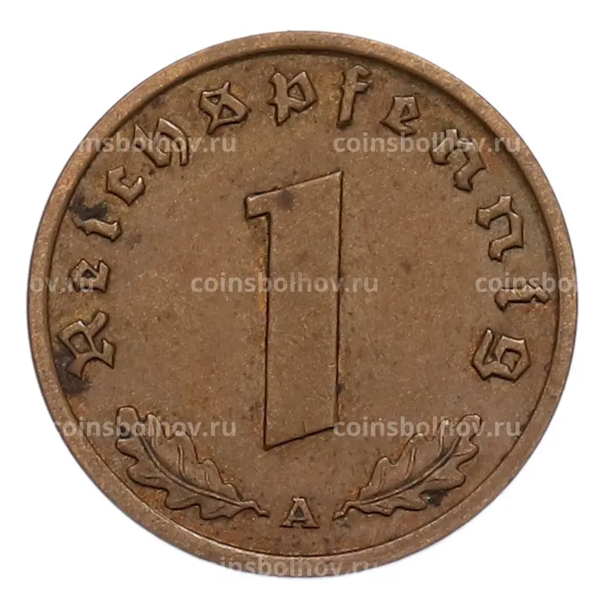 Монета 1 рейхспфенниг 1939 года A Германия (вид 2)