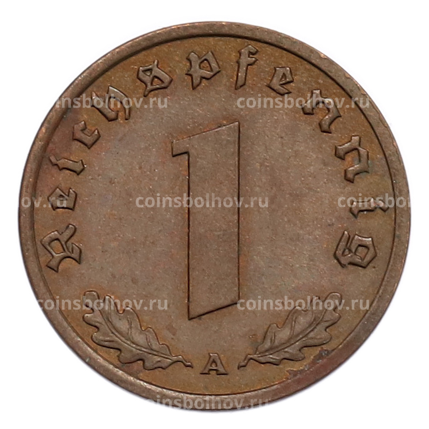 Монета 1 рейхспфенниг 1939 года A Германия (вид 2)