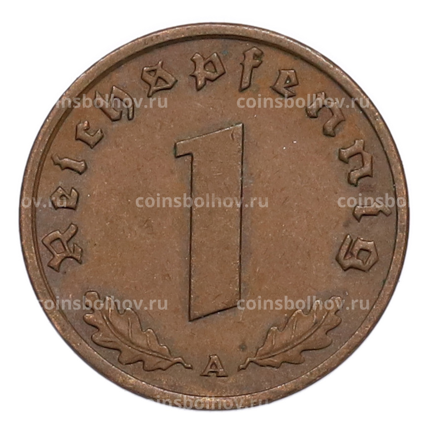 Монета 1 рейхспфенниг 1938 года A Германия (вид 2)