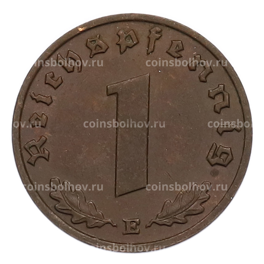 Монета 1 рейхспфенниг 1939 года E Германия (вид 2)