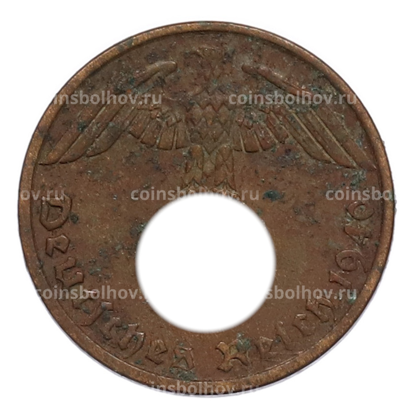 Монета 1 рейхспфенниг 1940 года A Германия